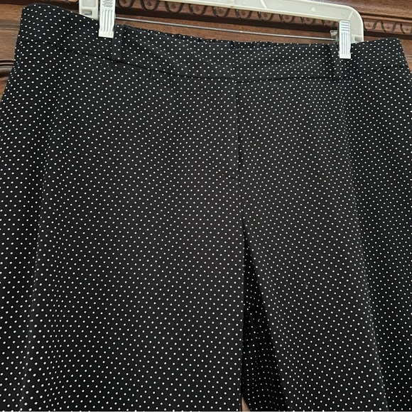 Talbot Pants Black with Tiny White Nautical Dots Signature Crop size 18 W Petite - Picture 7 of 16